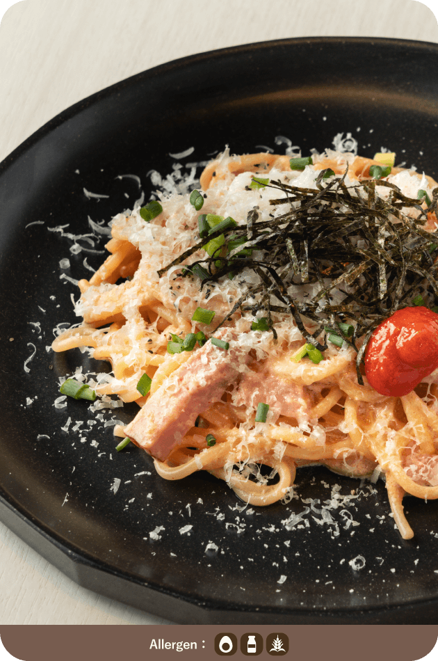 和風明太子カルボナーラ